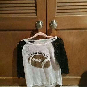 Long sleeve lace t-shirt (It's Football Y'all)